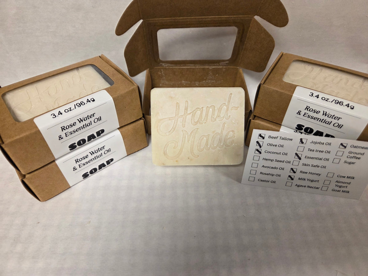 Rose Water & Essential Oil Soap-Handmade Type Bar