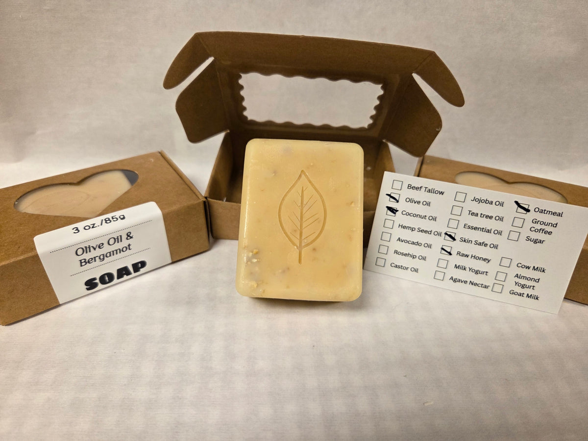 Olive Oil & Bergamot Soap-Leaf Type Bar