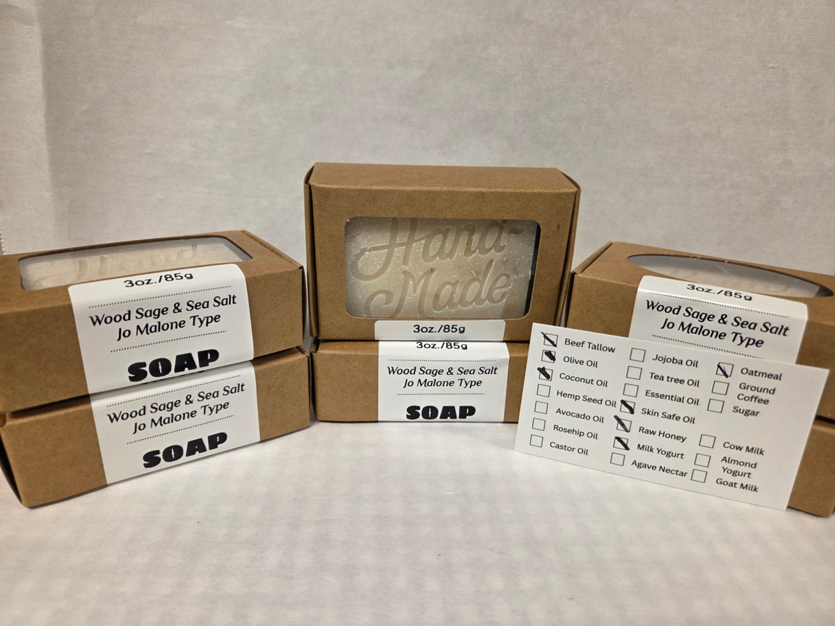 Wood Sage & Sea Salt-Jo Malone Type Soap-Handmade Type Bar